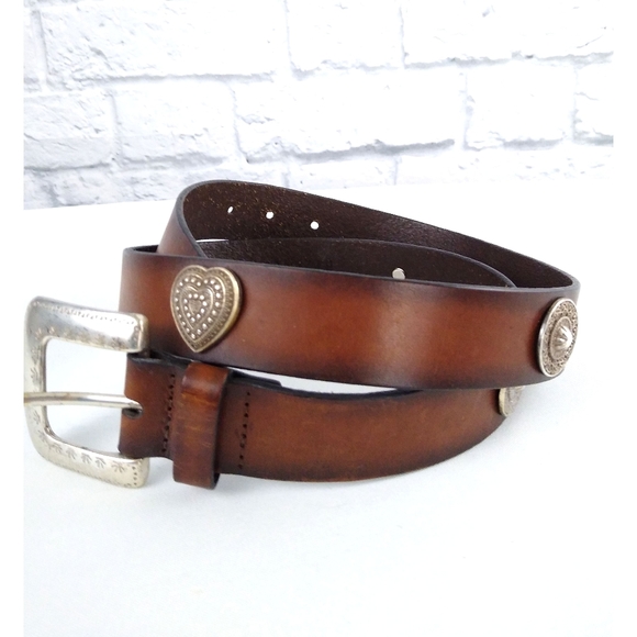 Fossil Accessories - Vintage 90's Leather Fossil Brand Western Belt L